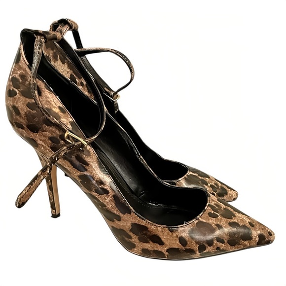 White House Black Market Sienna Leopard Animal Print Stiletto Heels W’s Size 7.5 - Picture 3 of 8